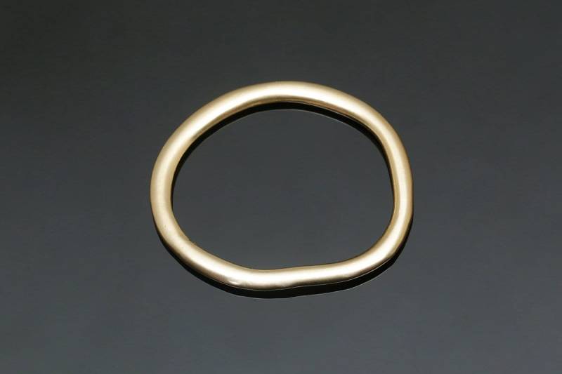 M1857-2 Stück-Matt Vergoldet-Ungleiche Runde Link-Kreis von KoreaJeweler