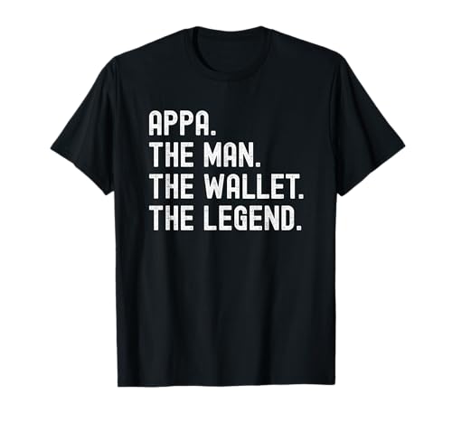 Appa The Man The Wallet The Legend Korean Dad Father's Day T-Shirt Appa The Man The Wallet The Legend Korean Dad Father's Day T-Shirt von Korean Dad Appa Wallet T Shirts for Men