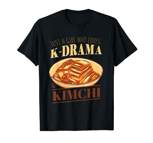 Mädchen liebt Kimchi und koreanisches Drama Korea K-Pop Liebe K-Drama T-Shirt Mädchen liebt Kimchi und koreanisches Drama Korea K-Pop Liebe K-Drama T-Shirt von Korean Drama Gift K-Drama Merch K-Pop Merchandise