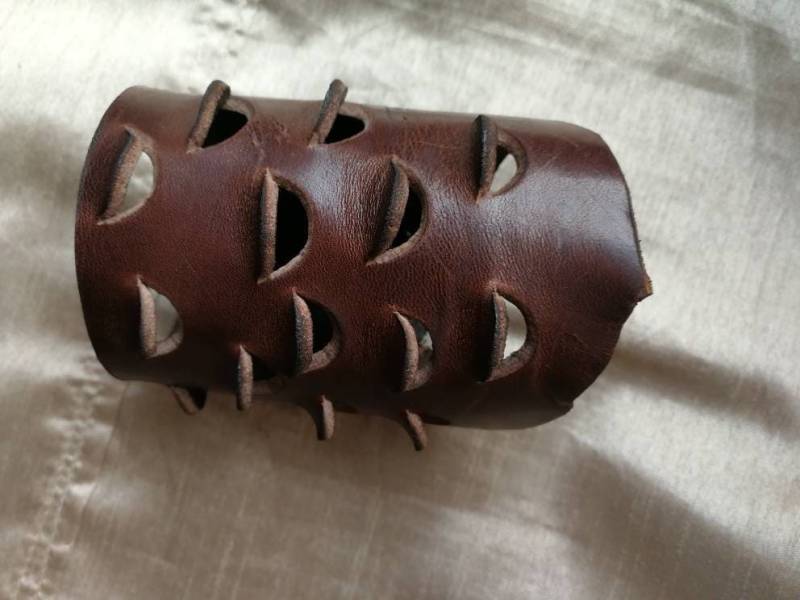 Braun Leder Manschette Armband, Echtlederarmband von KorektLeatherGoods