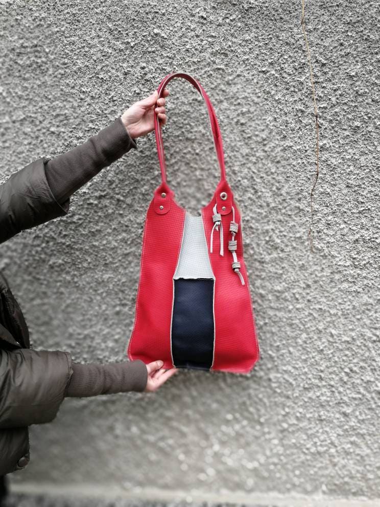 Handgemachte Rote Leder Hobo Bag, Lässige Schulter Tote von KorektLeatherGoods