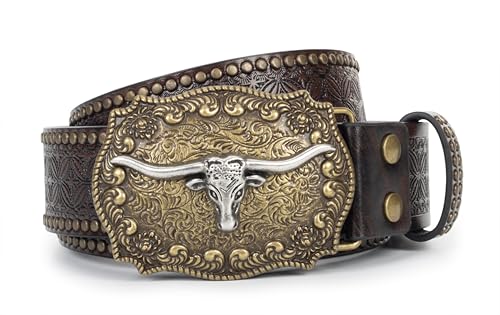 KorhLeoh Herren Damen Cowboy Gürtel Landhaus Cowboy Stil Cowboy Gürtel, braun, for 91-104cm waist KorhLeoh Herren Damen Cowboy Gürtel Landhaus Cowboy Stil Cowboy Gürtel, braun, for 91-104cm waist von KorhLeoh