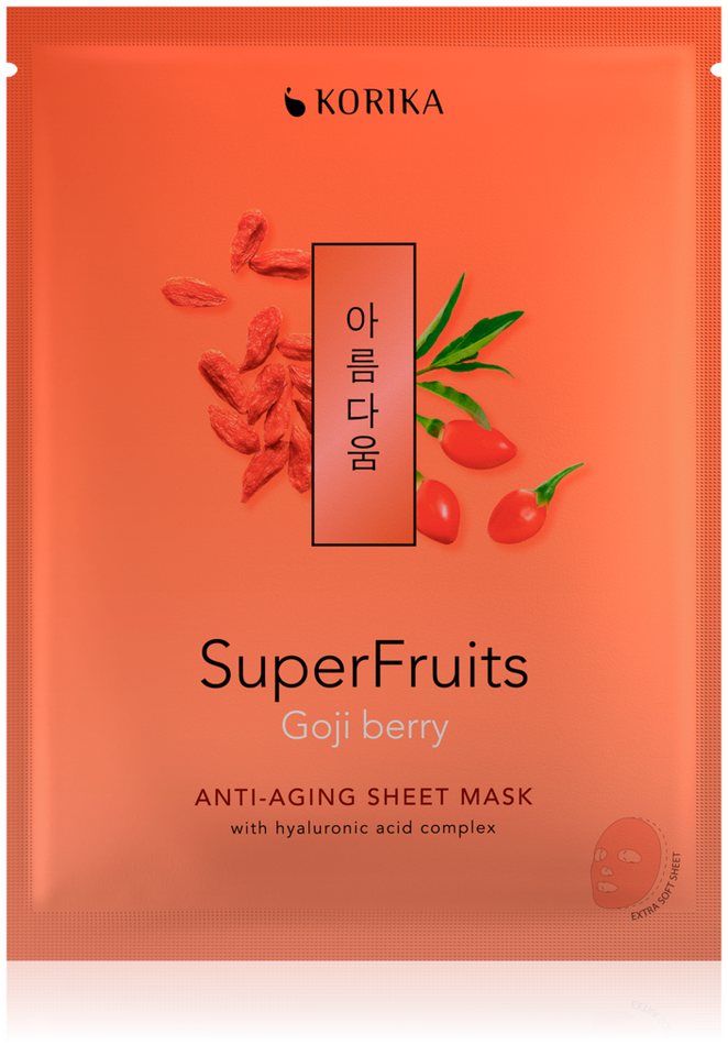 Korika Gesichtsmaske Koreanische Superfruits Anti-aging Tuchmaske Set Goji Berry 5x 25 g, 5-tlg. Korika Gesichtsmaske Koreanische Superfruits Anti-aging Tuchmaske Set Goji Berry 5x 25 g, 5-tlg. von Korika