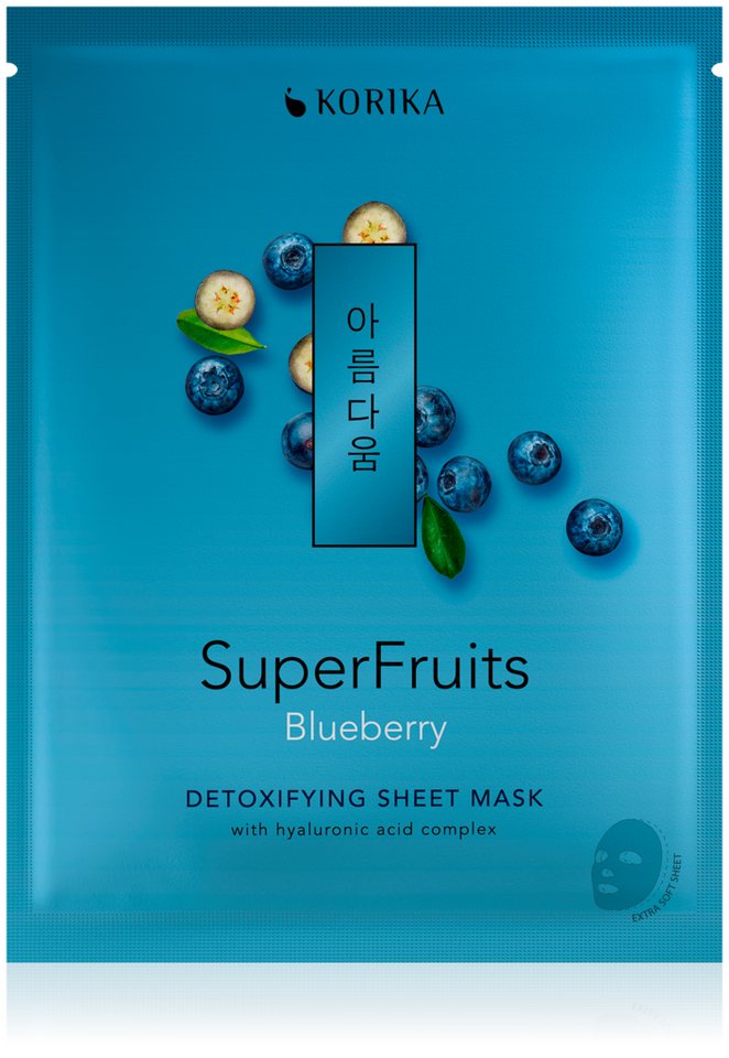 Korika Gesichtsmasken-Set Koreanische Superfruits Detoxifying Sheet Mask Set Blueberry 5x 25 g, 5-tlg. Korika Gesichtsmasken-Set Koreanische Superfruits Detoxifying Sheet Mask Set Blueberry 5x 25 g, 5-tlg. von Korika