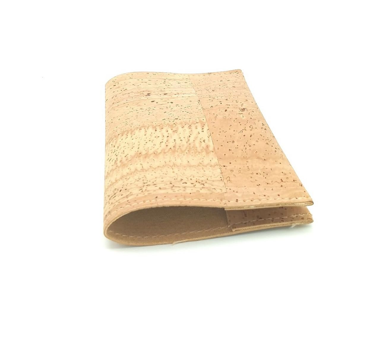 Kork-Deko.de Dokumententasche Korkstoff Reisepass-Hülle Beige – 2 Kartenfächer von Kork-Deko.de