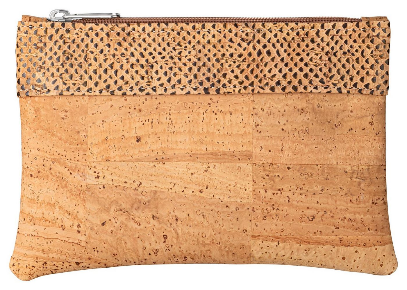 Kork-Deko.de Geldbörse Kleine Clutch aus Korkstoff, vegan, Snake Print von Kork-Deko.de