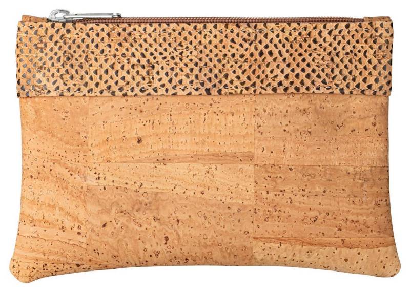 Kork-Deko.de Geldbörse Kleine Clutch aus Korkstoff, vegan, Snake Print von Kork-Deko.de