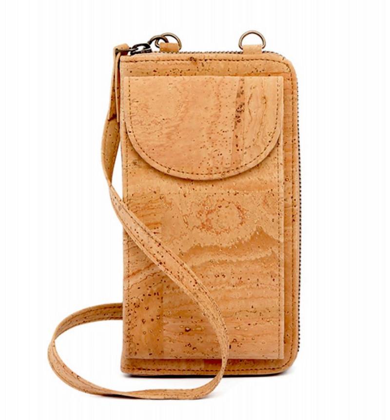 Kork-Deko.de Handytasche Handytasche & Geldbeutel aus Kork – Beige Umhängetasche von Kork-Deko.de