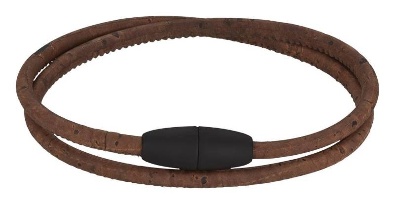 Kork-Deko.de Wickelarmband Wickelarmband aus braunem Korkstoff mit Magnetverschluss von Kork-Deko.de