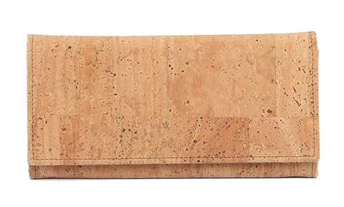 Beiges Portemonnaie aus Korkstoff | Kork-Geldbeutel als Alternative zu Leder | Damen | vegan | nachhaltig von Kork-Deko