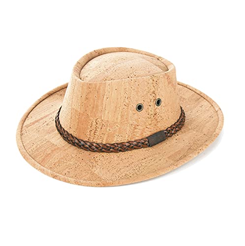 Cowboyhut aus Korkstoff | Hut Kork Stoff | Korkhut Melone | beige | Naturkork | Größe 58| 100% Vegan | Natur Kork (58) von Kork-Deko