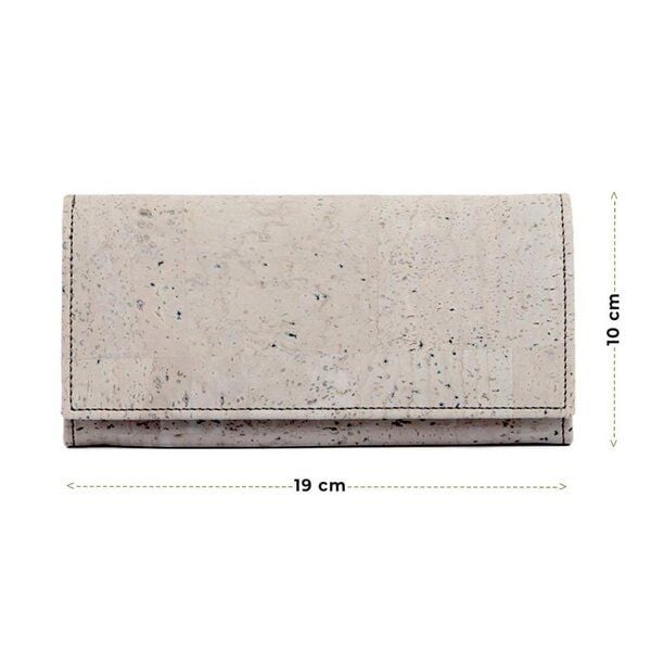 Kork-Deko Beiges oder silbernes Portemonnaie aus Korkstoff | vegan & nachhaltig von Kork-Deko