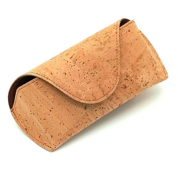 Kork-Deko Brillenetui aus Korkstoff Beige | Leichtes Etui für Brillen & Sonnenbrillen von Kork-Deko