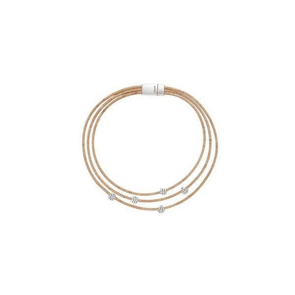 Kork-Deko Exotische Halskette aus Kork mit silbernen Blumen-Elementen – vegan & nachhaltig Kork-Deko Exotische Halskette aus Kork mit silbernen Blumen-Elementen – vegan & nachhaltig von Kork-Deko