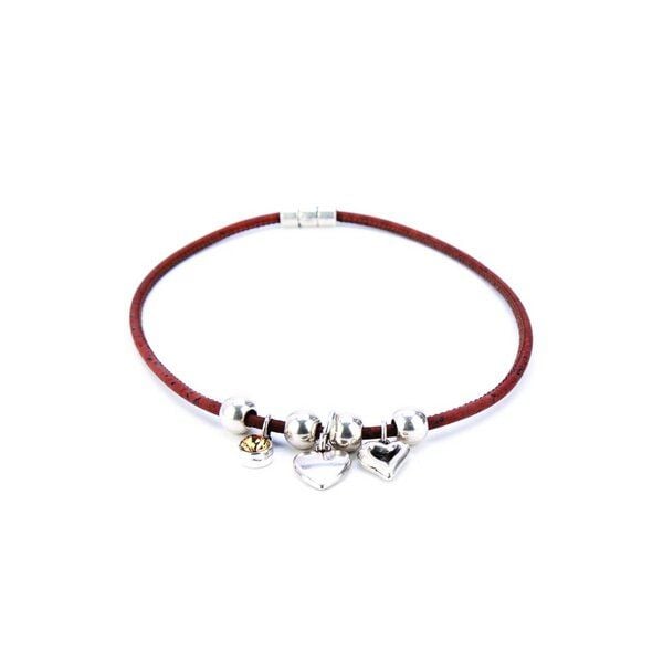 Kork-Deko Stylische und nachhaltige Halskette aus Kork – Herz-Design, vegan, handgefertigt von Kork-Deko