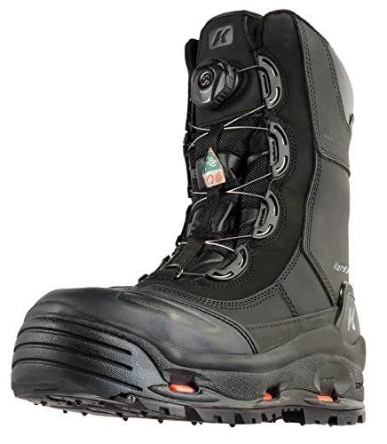 Korkers Herren Icejack Pro Industrial Sicherheitsstiefel mit austauschbaren Sohlen, Schwarz, 11 US von Korkers