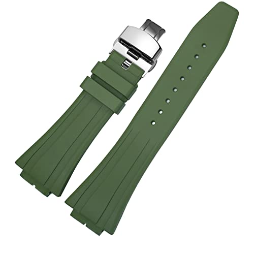 Korlexchi Schnellverschluss Uhrenarmbänder für Herren aus Fluorkautschuk Kompatibel mit Casio für G-shock GM2100 GM-2100B Uhr Armbänder aus Gummi Uhrband mit Werkzeug von Korlexchi