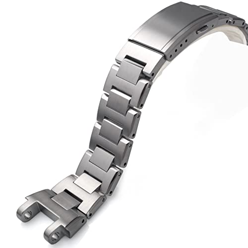 Korlexchi Uhrenarmband für Herren aus Metall Kompatibel mit Casio Für G-shock MTG-B1000 MTGB1000 Uhr Armbänder aus 316 Edelstahl (Silber) von Korlexchi