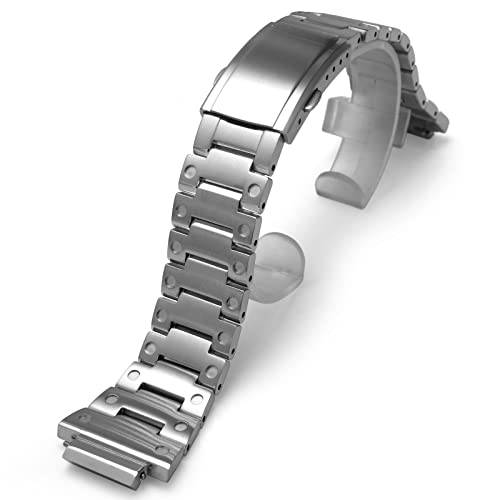 Ersatzarmband aus Metall mit Schnellverschluss, kompatibel mit Casio für G-shock GM5600 GM-5600B Edelstahl-Armband (Silber) von Korlexchi