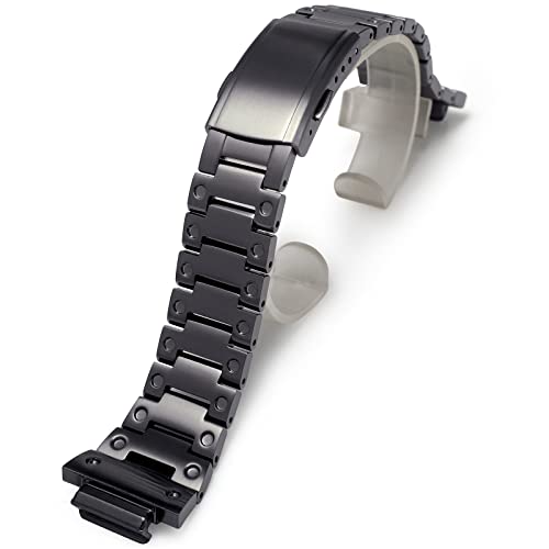 MOD Kit Schnellverschluss-Armband Metall Uhrenarmband modifiziertes Armband 316 Edelstahlband kompatibel mit Casio für G-shock Herren GM2100 GM2100B-3A (GM-2100, Dunkelgrau) von Korlexchi