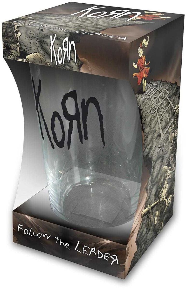 Korn Bierglas - Follow The Leader - klar  - Lizenziertes Merchandise! von Korn