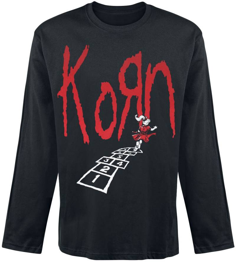 Korn Hopscotch Tracklist Langarmshirt schwarz in XL von Korn