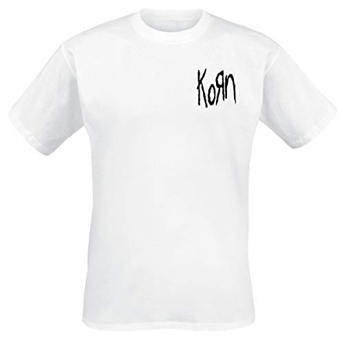 Korn Scratched Type T-Shirt weiß XL von KORN