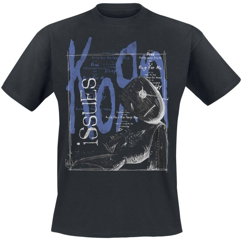 Korn T-Shirt - Issues Tracklist in a Box - S bis XXL - für Männer - Größe S - schwarz  - Lizenziertes Merchandise! von Korn