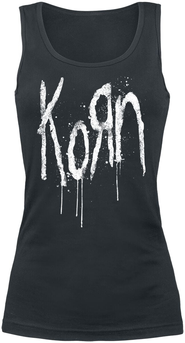 Korn Top - Freak Splatter - M bis XXL - für Damen - Größe XL - schwarz  - Lizenziertes Merchandise! von Korn