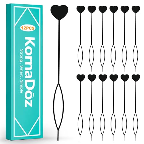 KornaDoz 12-teiliges schnelles Haarperlenwerkzeug und Perleneinfädler-Set für Zöpfe, flexibles Haarschlaufen-Styling-Werkzeug für Pferdeschwanz, Haar-Accessoires für Kinder und Mädchen von KornaDoz