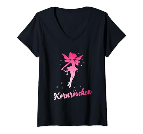 Damen Witzige Kornröschen Fee Prinzessin Korn Schnaps Party T-Shirt mit V-Ausschnitt Damen Witzige Kornröschen Fee Prinzessin Korn Schnaps Party T-Shirt mit V-Ausschnitt von Kornröschen Prinzessin Korn Schnaps Party