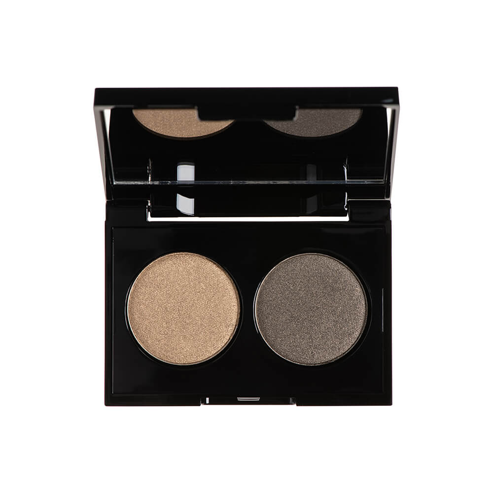 KORRES Augen Black Volcanic Minerals Velvet Dual Eyeshadow Palette 3 g Khakis von Korres