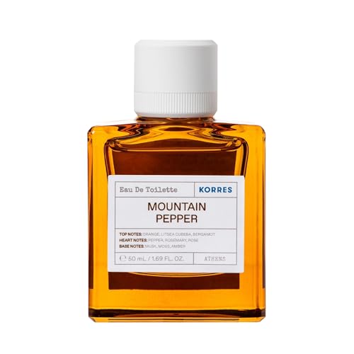KORRES MOUNTAIN PEPPER Eau De Toilette für Herren, aromatisch-holziger Duft, dermatologisch getestet, vegan, 50 ml von KORRES