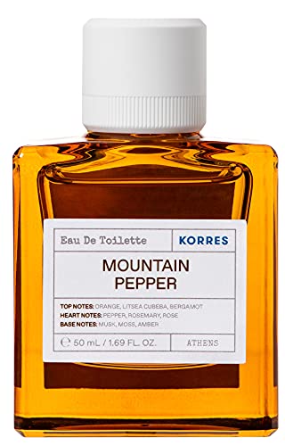 KORRES MOUNTAIN PEPPER Eau De Toilette für Herren, aromatisch-holziger Duft, dermatologisch getestet, vegan, 50 ml von KORRES