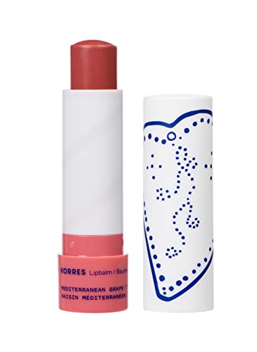 KORRES pflegender Lip Balm Mediterranean Grape, getönt neutral purple, Lippenpflege mit Johanniskrautöl, vegan & dermatologisch getestet, 4,5 g von KORRES