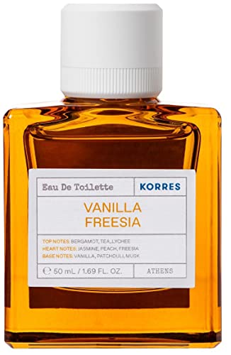 KORRES VANILLA FREESIA Eau De Toilette für Damen, blumig & eleganter Damenduft, dermatologisch getestet, vegan, 50ml von KORRES