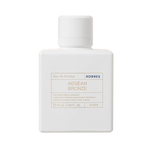 KORRES Aegean Bronze Eau de Parfum für Damen, warmer Amber- und Sommerduft, mit Bergamotte, Vanille & gebranntem Zucker, langanhaltend & vegan, 50 ml von KORRES