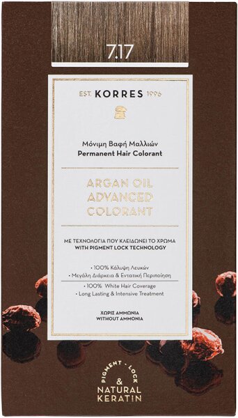 Korres Argan Oil Hochentwickelte Haarcoloration Blonde Beige / Mittelblond Beige 7.17 75+50+20ml von Korres