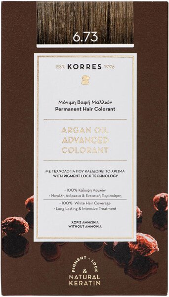 Korres Argan Oil Hochentwickelte Haarcoloration Golden Cocoa 6.73 75+50+20ml von Korres