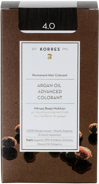Korres Arganöl Hochentwickelte Coloration 3er Set 4.0 Mittelbraun von Korres