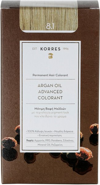 Korres Arganöl Hochentwickelte Coloration 3er Set 8.1 Hellblond Asch von Korres
