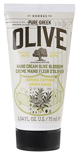 KORRES Olive Blossom Handcreme, mit pflegendem Olivenöl, zarter Olivenblüten-Duft, feuchtigkeitsspendend & nicht fettend, vegan, 75 ml von KORRES