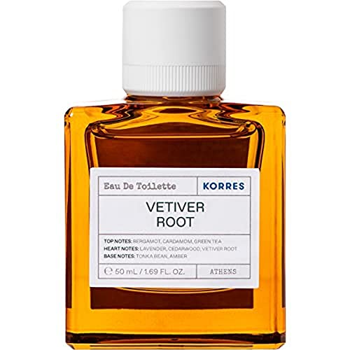 KORRES VETIVER ROOT Eau De Toilette für Herren, maskuliner Herrenduft mit Zedernholz Akkorden, vegan, 50 ml von KORRES