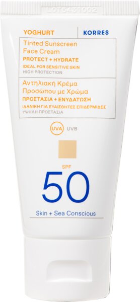 Korres Yoghurt Getönte Sonnencreme für das Gesicht 50 ml SPF50 von Korres