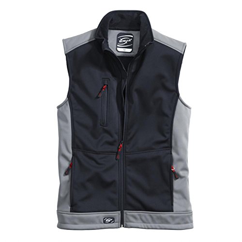 Fleecejacke Arbeitsweste Softshellweste Athletic - Größe M - schwarz/dunkelgrau von Korsar