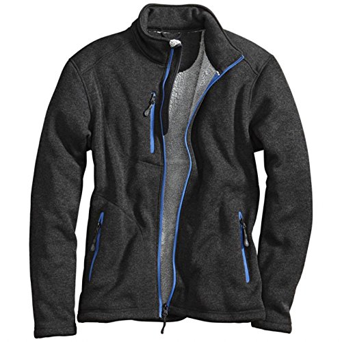 Fleecejacke Strickfleece Fleecejacke Strickfleecejacke Eden grau-blau - Größe L von Korsar