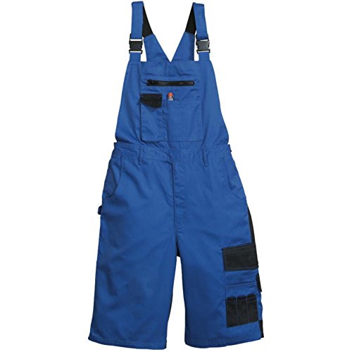 Latzhose Bermuda Bermudahose Arbeitshose Latz-Bermuda - Größe 62 - royal/schwarz von Korsar
