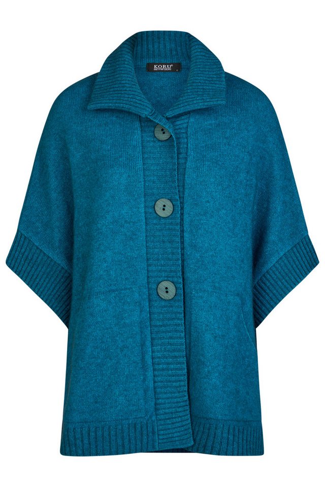 Koru Knitwear Strickcape Cape mit Taschen unifarben Koru Knitwear Strickcape Cape mit Taschen unifarben von Koru Knitwear