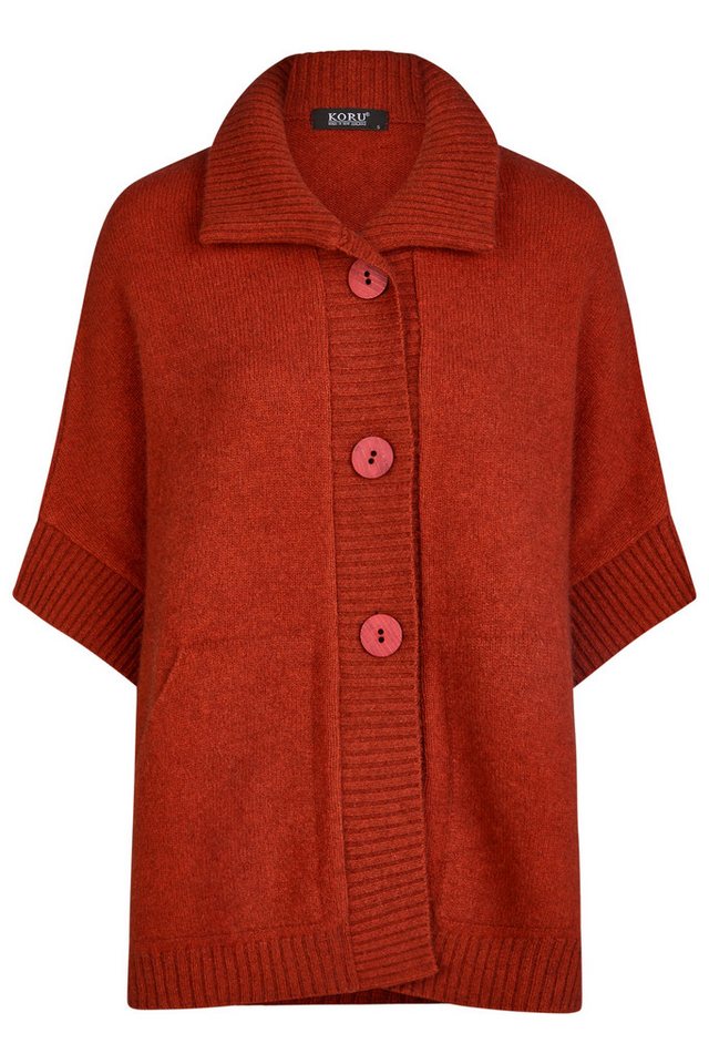 Koru Knitwear Strickcape Cape mit Taschen unifarben Koru Knitwear Strickcape Cape mit Taschen unifarben von Koru Knitwear