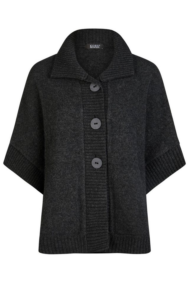 Koru Knitwear Strickcape Cape mit Taschen unifarben Koru Knitwear Strickcape Cape mit Taschen unifarben von Koru Knitwear